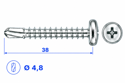 VIJAK DIN 7504 N 4,8x38